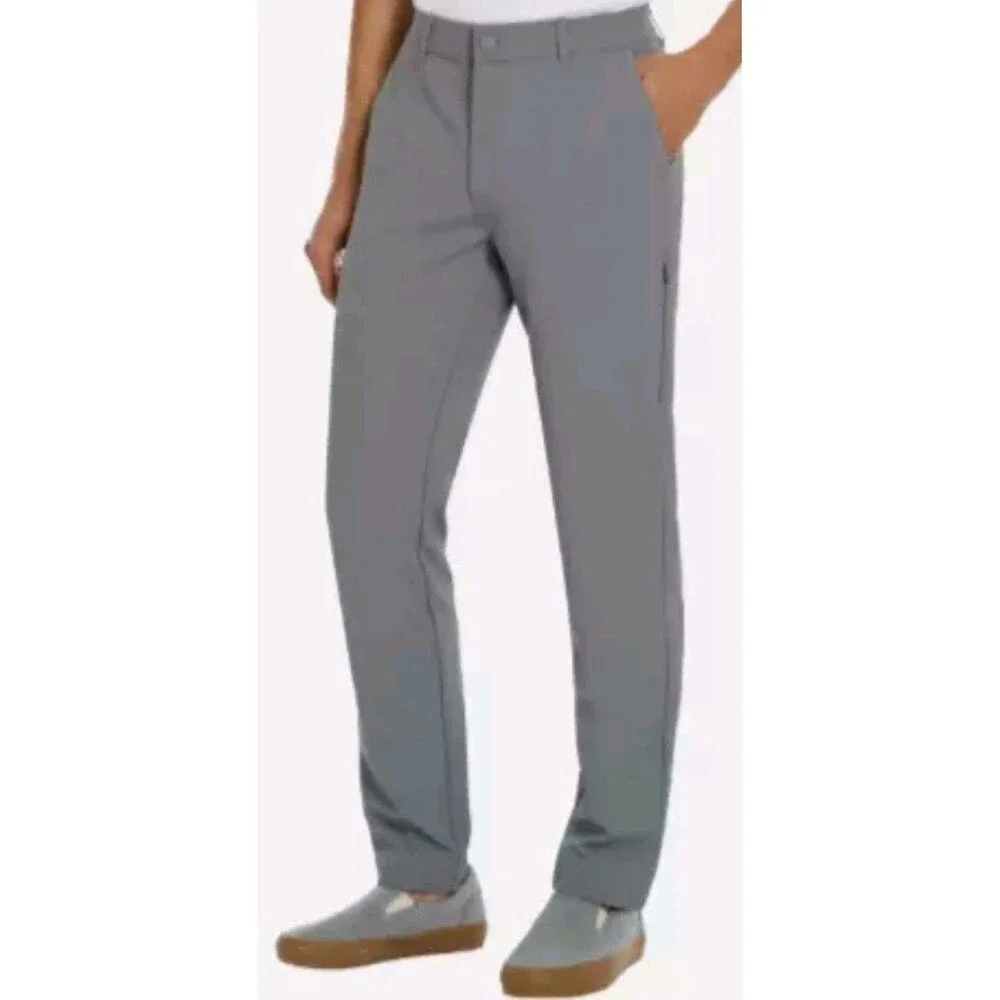 Hurley Men's Pants Performance Stretch Pants Zip Pocket / 36X30 / Gray /‎ New